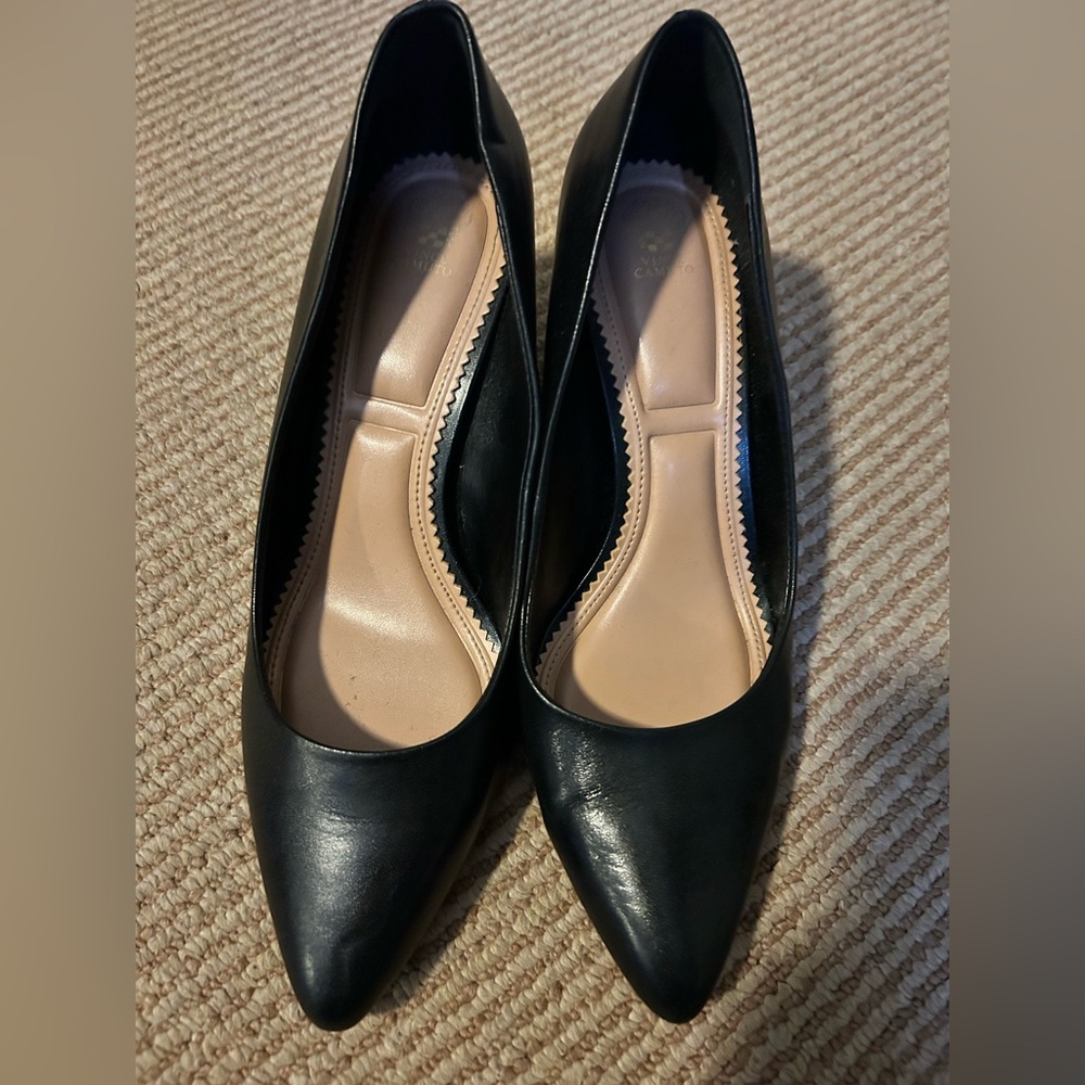 Vince Camuto Black Leather Heels